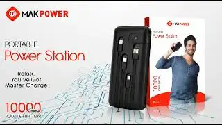 Mak Power Power Bank PB-12 | 10000 mAh Power Bank | 3in 1 Power Bank 10000 mAh