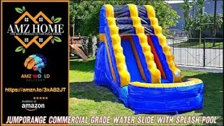Describing JumpOrange Commercial Grade Water Slide with Splash Pool, Amazon