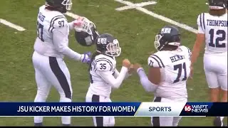 JSU reacts to their kicker making history