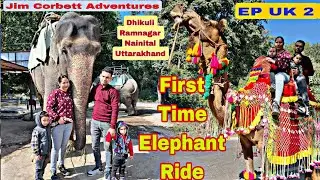UK 2 | Camel and elephant ride for the first time today! | Jim corbett | Dhikuli Ramnagar Nainital |
