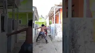 si aceng lagi bawa sepeda drag di hadang si kribo