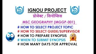 IGNOU MSC Geography Synopsis | Synopsis Approval - #youtube #ignou #synopsis #ignouassignment