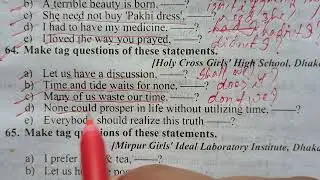 Tag question SSC