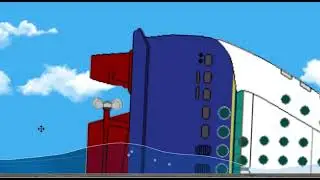 Different ship sinking in ship handling simulator 