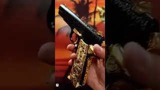 Custom engraved,Royal blue with 24k gold plated #1911 #gun #colt #gold #pavon #engraved