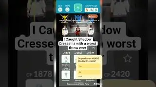 Catching Shadow Cresselia using worst throw!!  #pokemongo pokemongo