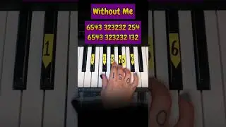 ✌🏼Without Me✌🏼 @halsey @JuiceWRLD #easy #piano #tutorial #without #me #song #halsey