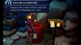 Explore the Vitalys Mines and find whatevers blocking the river - Dreamlight Valley