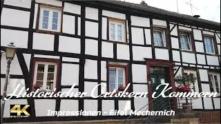 4K Kommern Historic Center Old Town Eifel Germany Very Beautiful Half-Timbered Houses Photo Scenery