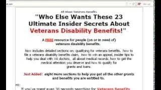 Get 23 Veterans Disability Secrets   www.VeteransDisabilityDigest.com
