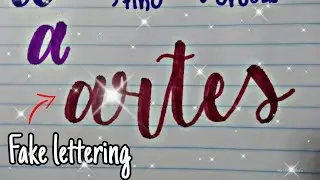 Ensinando a fazer fake lettering!!🍒🌼
