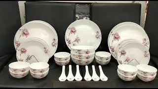Imported Opal ware Soogo Dinner set of 33 pc,s