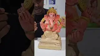 🤩Ganapathy idol makeover #shorts #art #ganesh