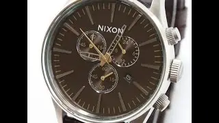 COOLWATCH31 A405-1887 NIXON THE SENTRY CHRONO LEATHER BROWN GATOR A4051887 ニクソン セントリー クロノ レザー ver3 0