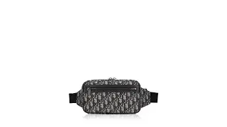Christian Dior Oblique Belt Bag Navy Blue