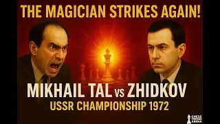 Mikhail Tal vs Valery S Zhidkov | Legendary Attack by the Magician from Riga -USSR Championship 1972