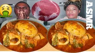 ASMR FUFU FRESH MEAT MUPARNK/PEANUT SOUP MUKBANG #mukbang #muparnk #africanfood #fufu #peanutsoup