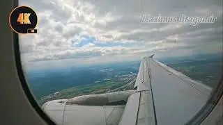 Passenger view on board the A319 (descent and takeoff) ✈️  