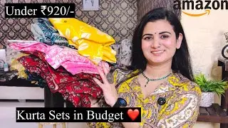 Best Amazon Kurta Set Haul, Embroidered Kurta Pant Set With Dupatta, Cotton Anarkali Kurta Palazzo