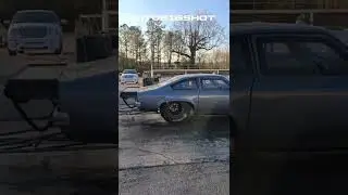 Chevy Vega Burnout Gone Wild! Drag Racing, Huntsville, dragway #shorts #shortsmas