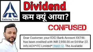 How much does ITC pay in dividends?ITC का dividend कम क्यूं आया है!#itc#dividend