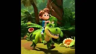 #Boy on the Dinosaur #yt shorts #youtube shorts #Boy riding dinosaur #dinosaur #JD WONDERS