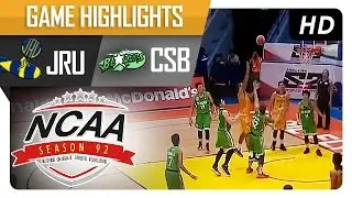 JRU vs CSB | Game Highlights | NCAA 92 - September 2, 2016