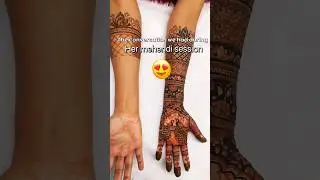 Yes!! She loved it 😍 #bridalmehendidesign #mehendishorts #henna #simplemehendidesign