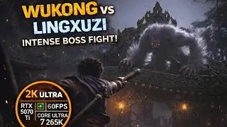 Lingxuzi Boss Fight 🔥 Wukong Full Combat | Black Myth: Wukong | 2K Ultra | RTX 5070ti|60FPS GAMEPLAY