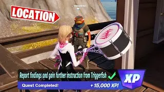 Report findings and gain further instruction from Triggerfish | Fortnite Triggerfish Quest