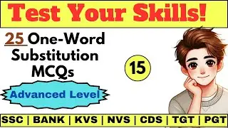 One Word Substitution Part 15 | Master Vocabulary for SSC, KVS, NVS, Bank & Govt Exams#english #quiz