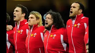 Welsh Rugby Team. Welsh National Anthem: 