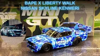 Mini GT Nissan Skyline Kenmeri BAPE x Liberty Walk N&deg; 832 (No Detalhe)