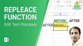 REPLACE Function in MS Excel | Edit Text at Exact Position Like a Pro