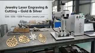 M&aacute;quina L&aacute;ser de Grabado y Corte de Joyer&iacute;a 50W / 60W / 100W | Demostraci&oacute;n Real en Oro y Plata
