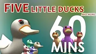 Five Little Ducks | 3D Animation Rhymes | Children Cartoon Songs | Nursery Rhymes Collection
