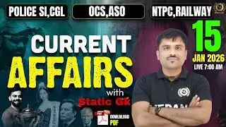 15th January 2026 Current Affairs | Daily Current Affairs For OPSC OCS & All Other Competitive Exams