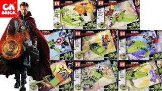 LEGO DR STRANGE MINIFIGURES SET 8 IN 1  GARGANTOS SHOWDOWN  MG563 UNOFFICAL LEGO SPEED BUILD