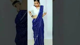 Loose Pallu Mermaid Style Saree Draping 💙🧿 #beautynstyle #saree #shorts #shortvideo #yt #ytshorts