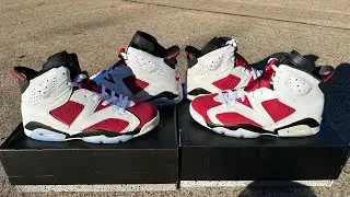 Air Jordan 6 Carmine 2021 OG Retro Replica VS Retail 