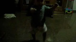 bb xavier walking across the living hall; 2metres..
