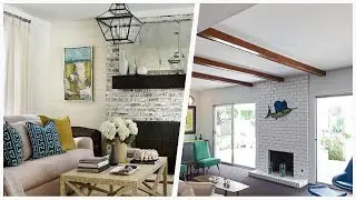 75 Carpeted Living Space With A Brick Fireplace Design Ideas You'll Love 🔴