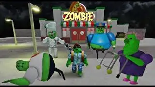4k New Zombie Run in Barry, Papa Pizza, Grumpy Gran, School Scary Obby #roblox with Speed Boots Coil