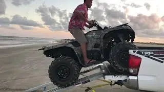 Loading the Grizzly 700 onto Tacoma short bed