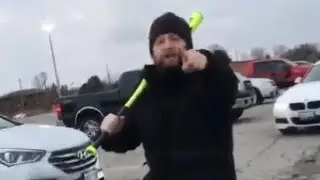Family attacked by man wielding bat, yelling 