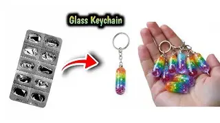 How to Make Colourful Glass Keychain from Waste Material | Easy DIY | Easy & Creative DIY