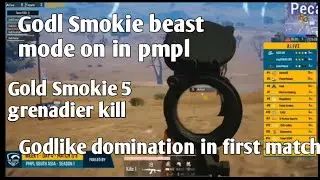 Godl Smokie beast mode on in pmpl|| Smokie 5 grenadier kills|| godlike domination.