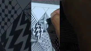 Filling my Paper of Different Doddle#doodledesigns #doddle #zentangledoodle #zentangleart