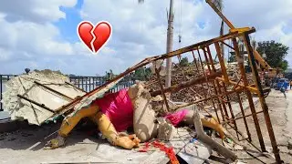 ganesh nimajjanam mistakes 😱|| ganesh idol fall down #ganeshimmersion2023 #ganeshidols
