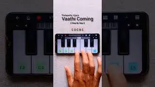 Vaathi Coming 🔥(Step By Step Piano Tutorial) #shorts